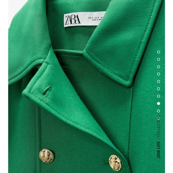 ZARA BUTTONED TAILORED COAT GREEN COLOR Bloggers favorite - Picture 16 of 16